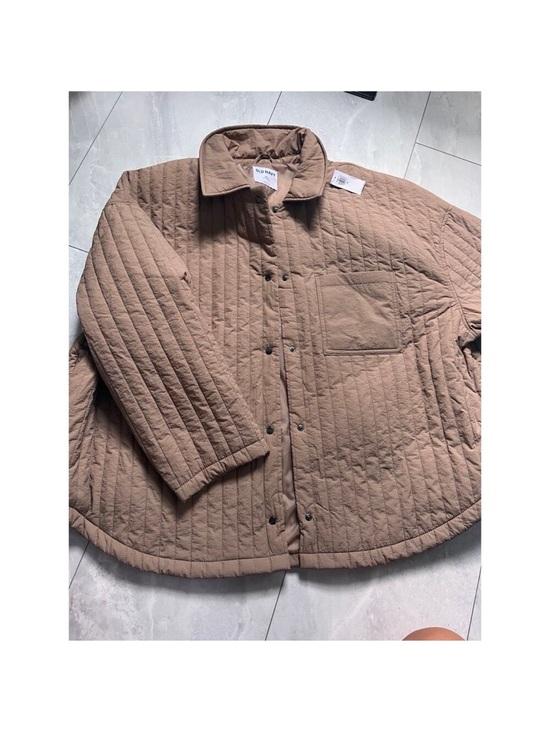 Old Navy Jackets & Blazers - Old Navy Quilted Brown Button-Front Puffer Jacket